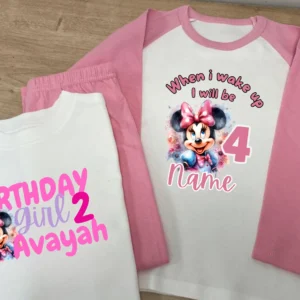 Birthday - Girl mouse inspired when i wake up / birthday T-Shirt
