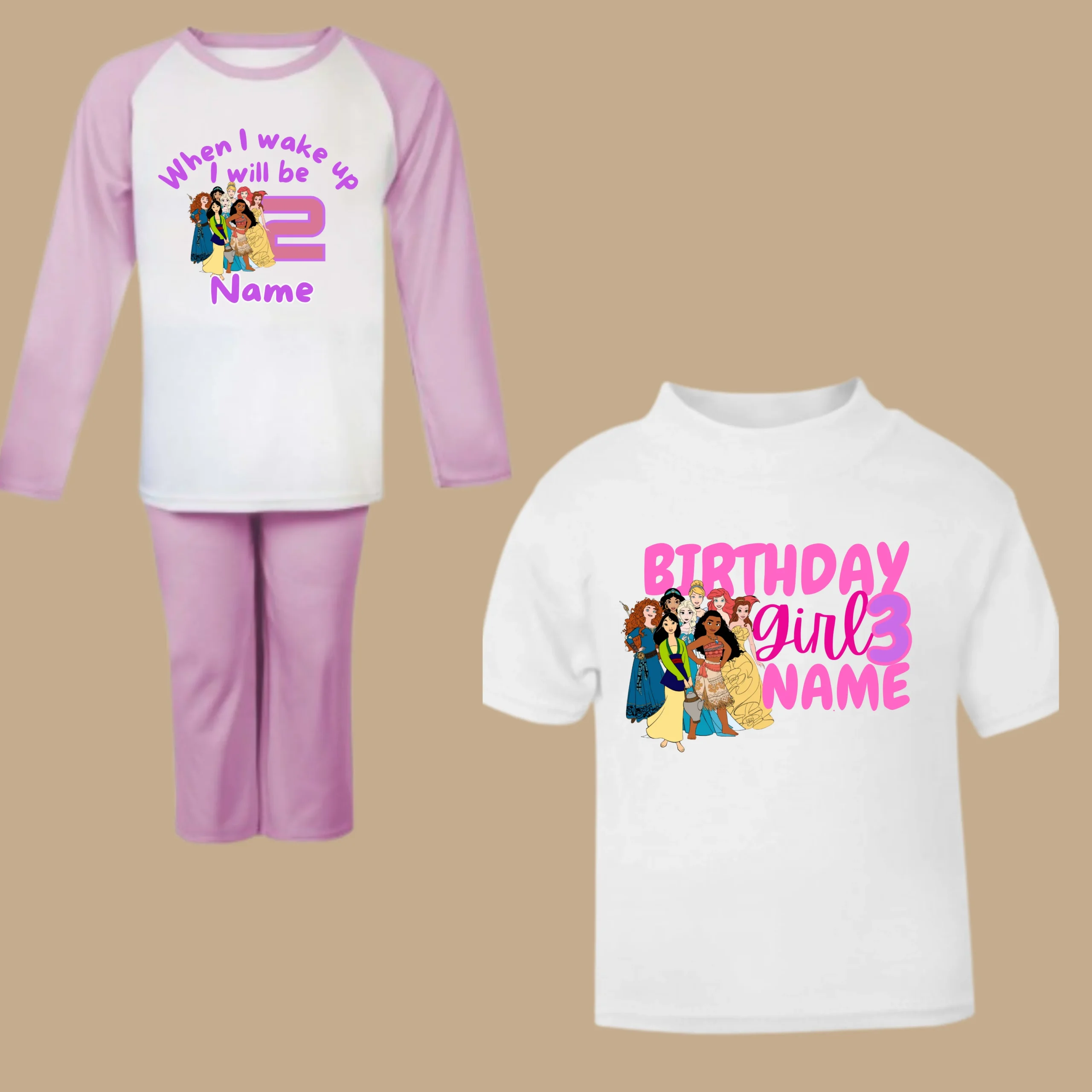 Birthday - personalised princess inspired when i wake up / t-shirt.