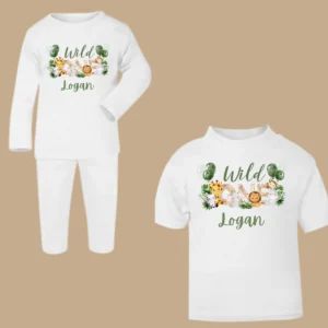 Wild One Birthday - personalised White Wild One "when i wake up Pyjama's" / birthday t-shirt
