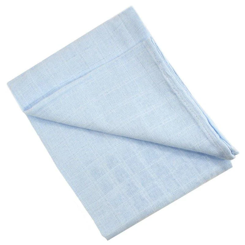 Personalised Embroidered BLUE Baby Muslin with name and design