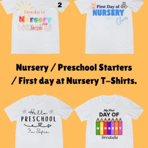 Personalised Nursery / Preschool starter / first day at Nursery White T-Shirt