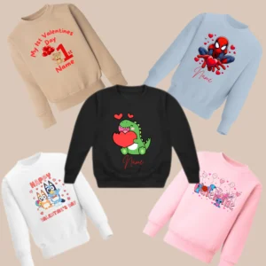 Valentines Day Kids Printed Slogan/Design Sweatshirts